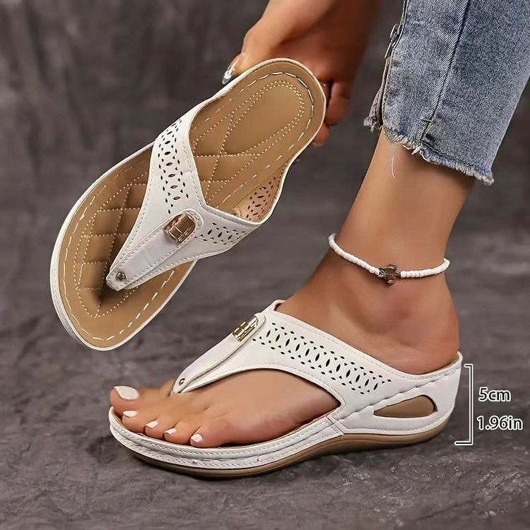 Damen Zehentrenner-Sandalen mit komfortablem Fußbett und atmungsaktiver Obermaterial R&B