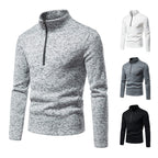 Herren Pullover mit Stehkragen und Reißverschluss