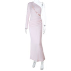 Damen Elegantes Maxikleid mit asymmetrischem Schnitt und raffiniertem Cut-Out