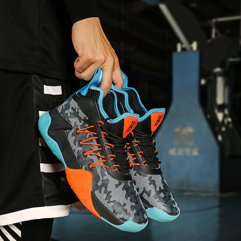 Damen Sportliche Basketball-Sneaker mit atmungsaktiver Mesh-Oberfläche und dämpfendem Fußbett R&B