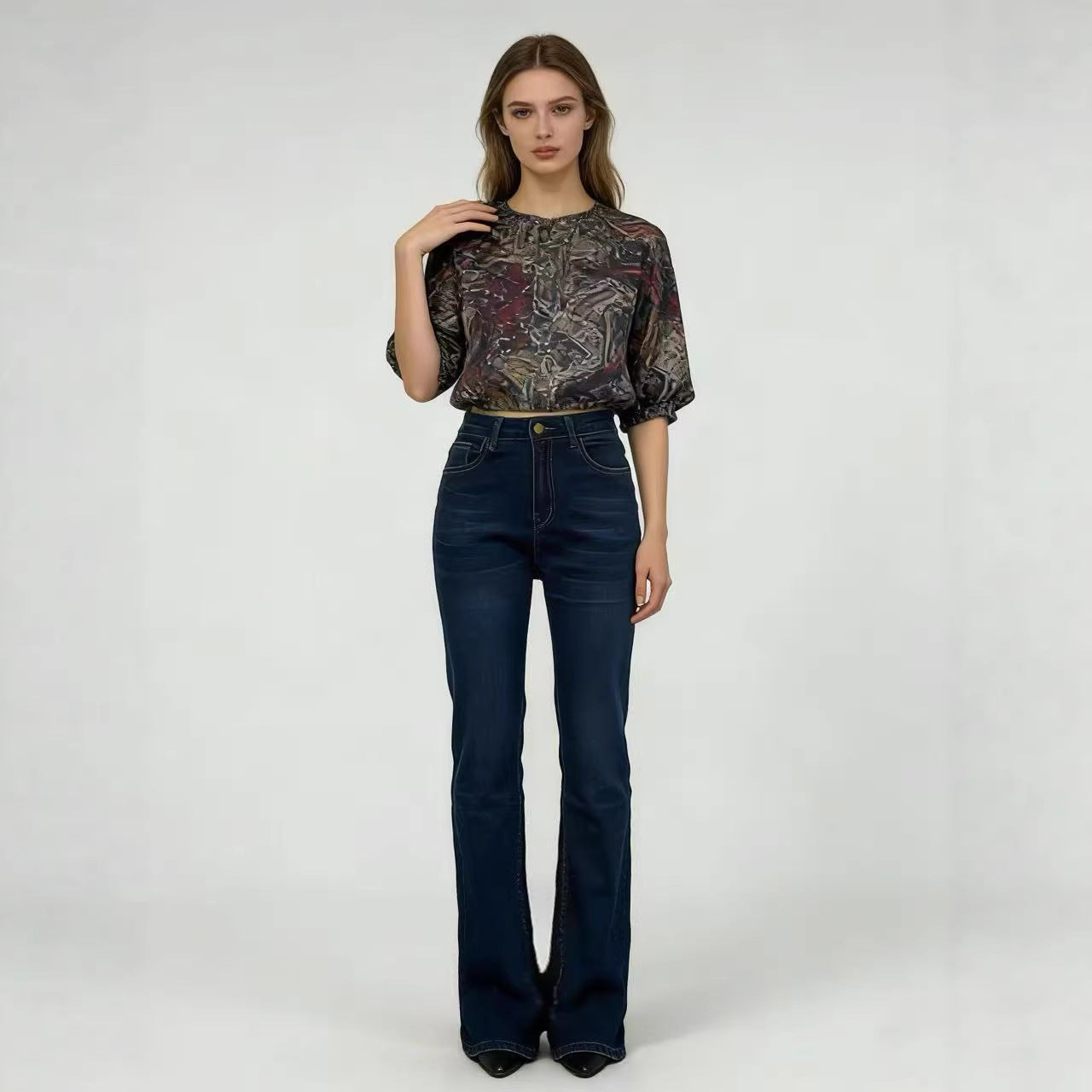 Damen Flared Jeans mit hohem Bund und perfektem Sitz