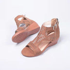 Damen Wedge-Sandalen mit modischem Cut-Out-Design und rutschfester Sohle R&B