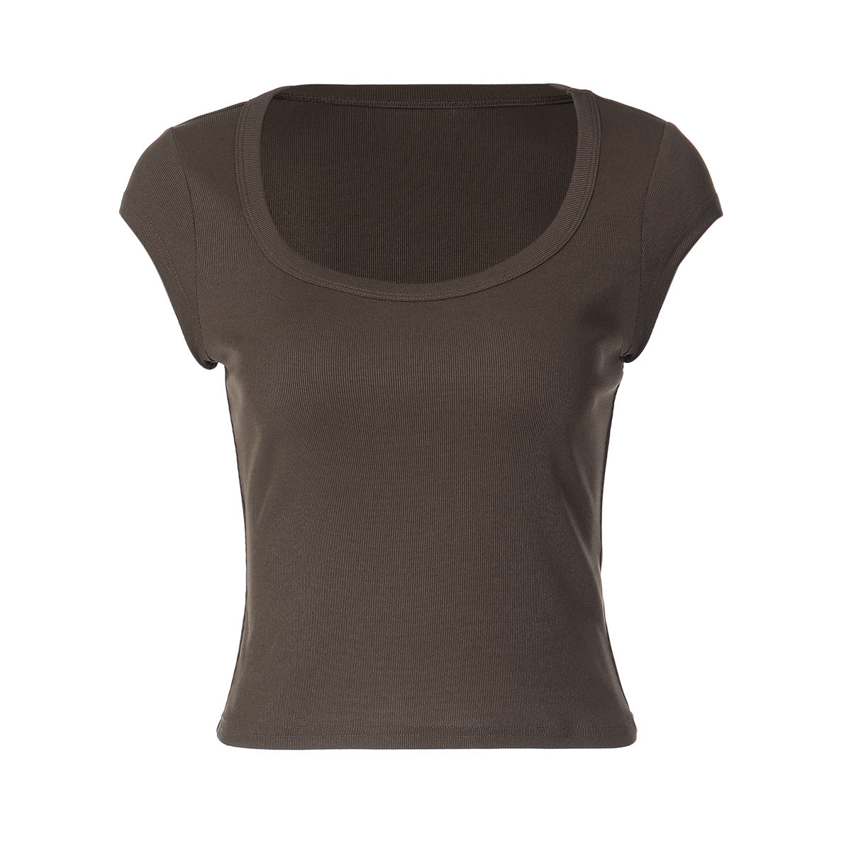 Damen figurbetontes Kurzarm-Top R&B