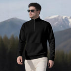 Herren Sweatpullover mit Stehkragen und praktischen Taschen R&B