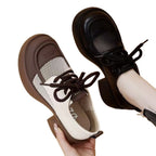 Damen Modische Sneakers mit innovativer Mesh- und Lederkombination R&B