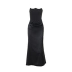 Damen Maxikleid mit Raffungen und elegantem Bustier-Ausschnitt R&B