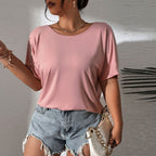 Damen lässiges Oberteil mit schickem Schulterdesign und weichem Material R&B