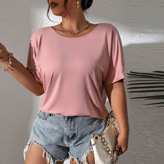 Damen lässiges Oberteil mit schickem Schulterdesign und weichem Material R&B