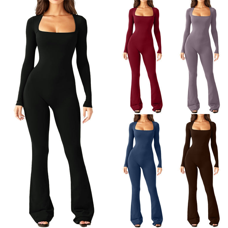 Damen Bodysuit mit weitem Bein und tiefem Dekolleté R&B