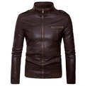 Herren Kunstleder Bikerjacke mit aufregenden Details und modernem Schnitt