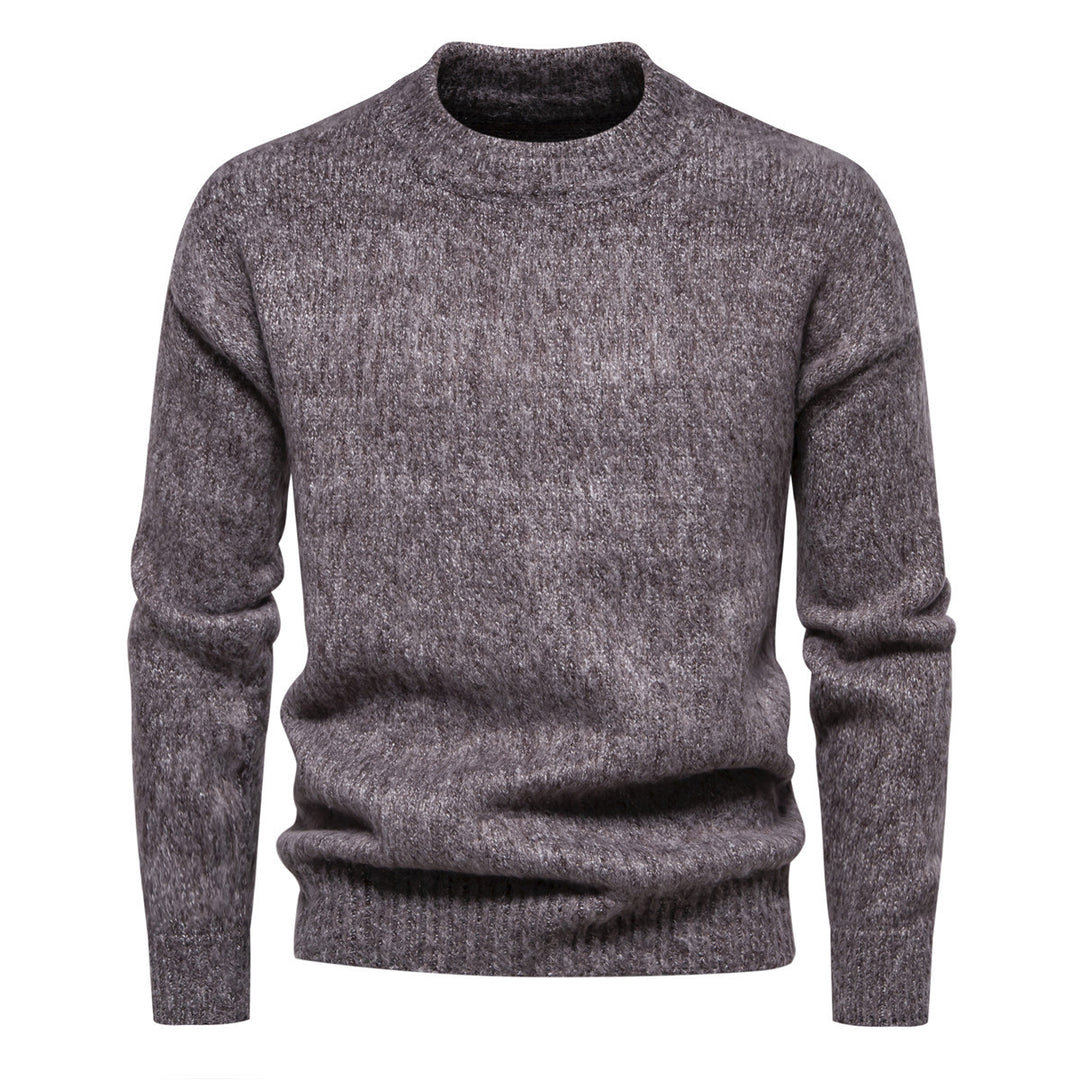 Herren Strickpullover mit hohem Kragen und strukturierter Oberfläche R&B