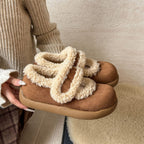 Damen Kuschelige Hausschuhe mit warmem Futter und verstellbarem Riemen R&B