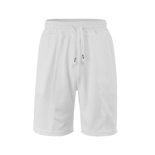Herren nan atmungsaktive Waffel-Pyjama-Shorts mit elastischem Komfortbund, Tunnelzug und seitlichen Eingrifftaschen R&B