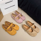 Damen elegante Ballerinas mit dekorativem Riemchen und hochwertiger Oberfläche R&B