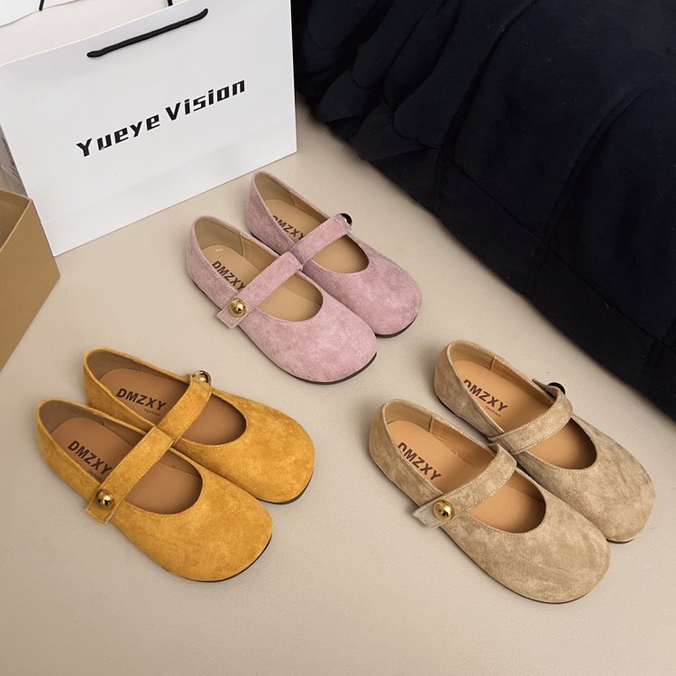 Damen elegante Ballerinas mit dekorativem Riemchen und hochwertiger Oberfläche R&B