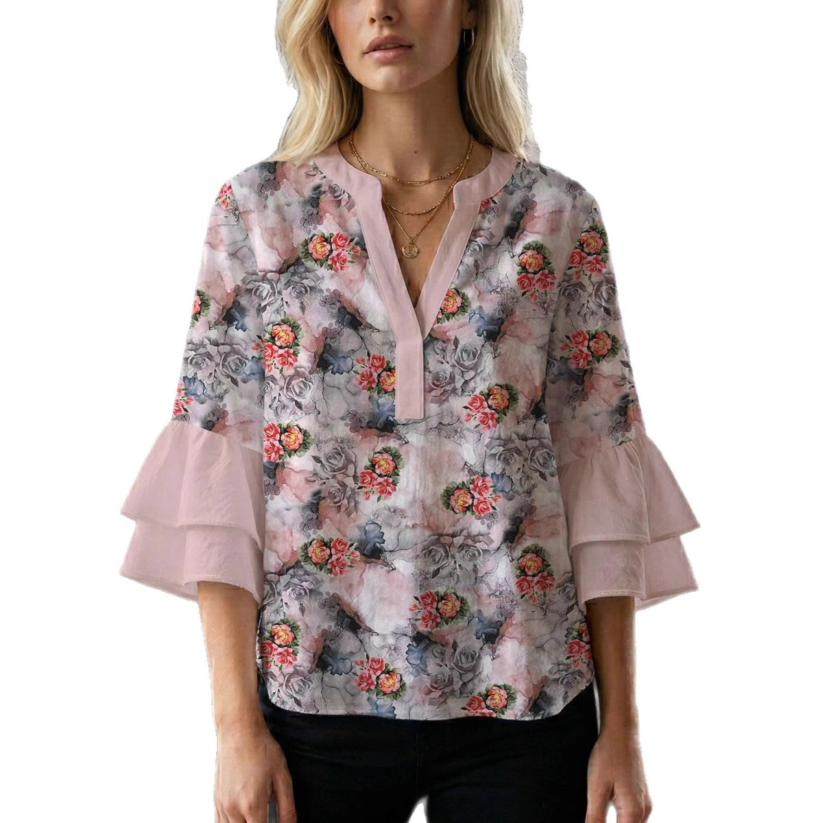 Damen Bluse mit wunderschönen floralem Design