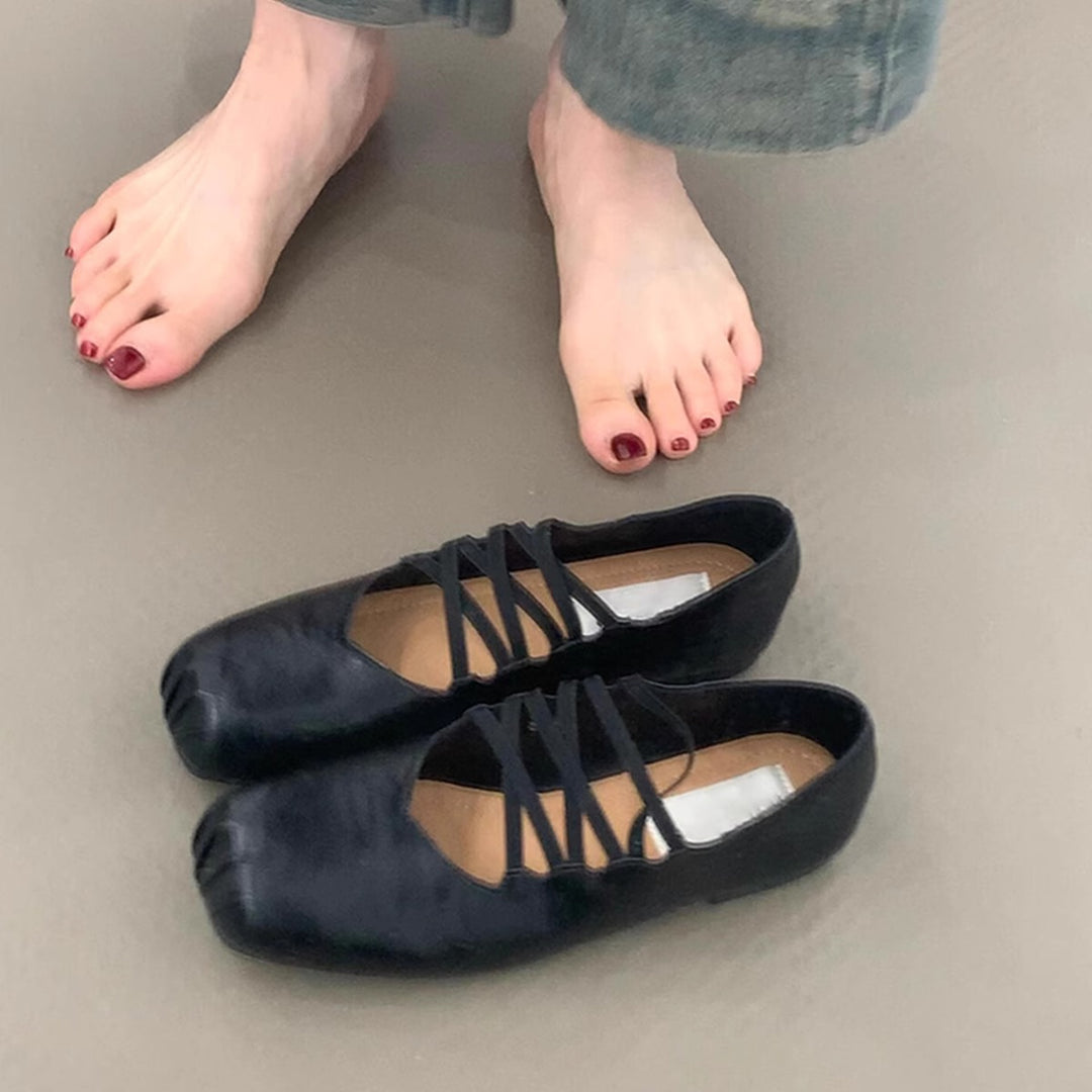 Damen Ballerinas mit innovativem Kreuzband-Design R&B