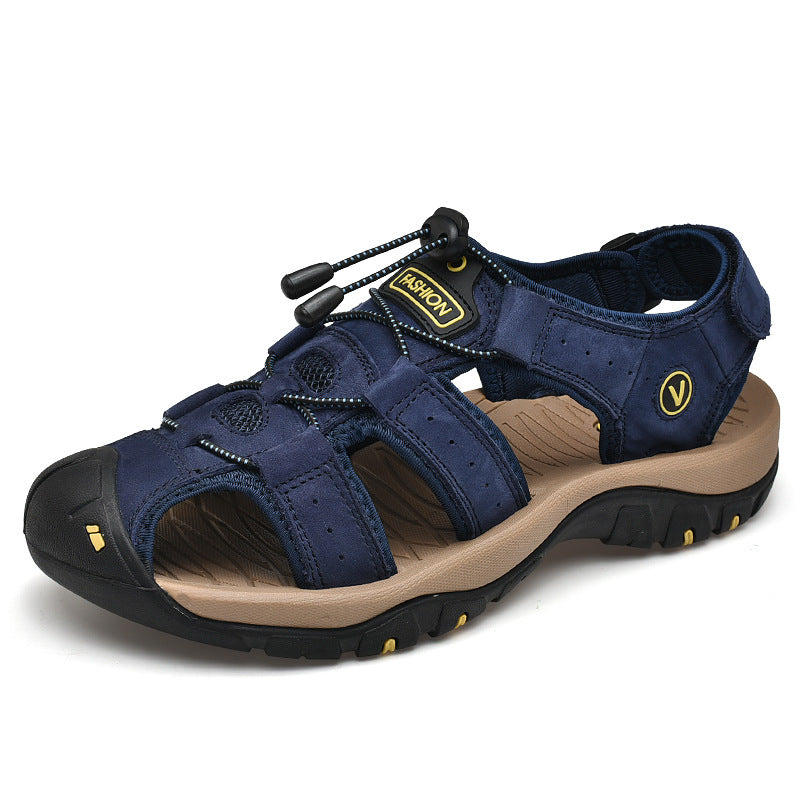 Herren Trekking-Sandalen mit verstellbarem Schnellschnürsystem und rutschfester Sohle R&B