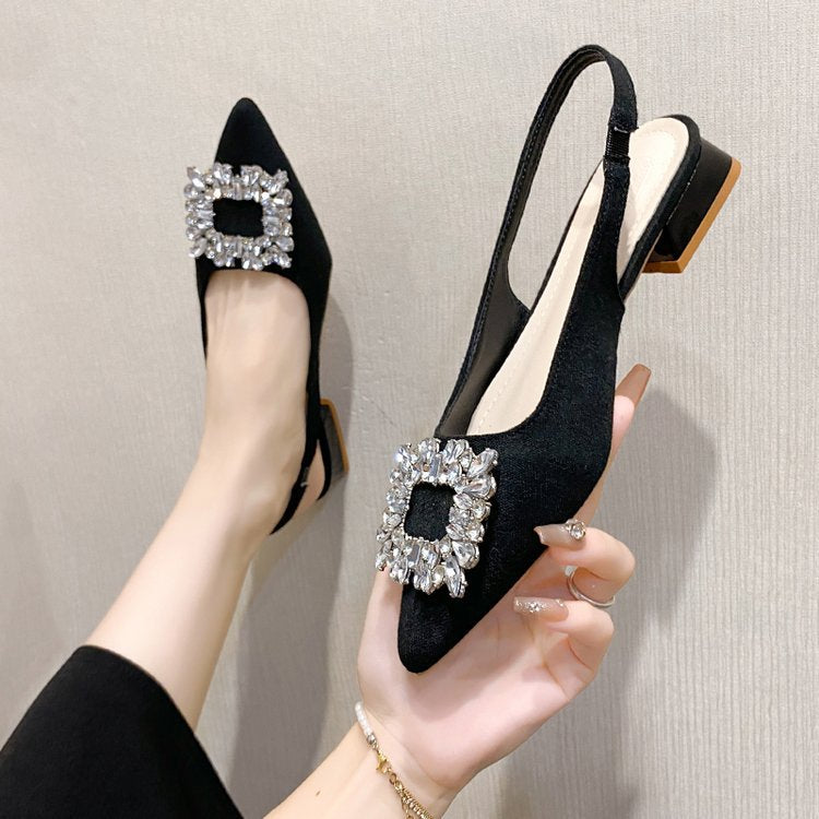 Damen Slingback-Pumps mit funkelndem Strassakzent R&B