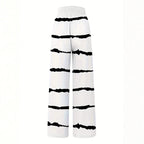 Damen Luftige Sommerhose mit seitlichen Taschen und modischem Streifenmuster R&B