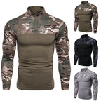 Herren Funktionspullover mit Teilreißverschluss und modernem Camouflage-Design R&B
