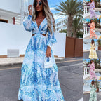 Damen Maxikleid mit floralen Details und raffiniertem Schnitt R&B