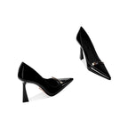 Damen High Heel Pumps mit glänzender Lackoberfläche und elegantem Akzent R&B