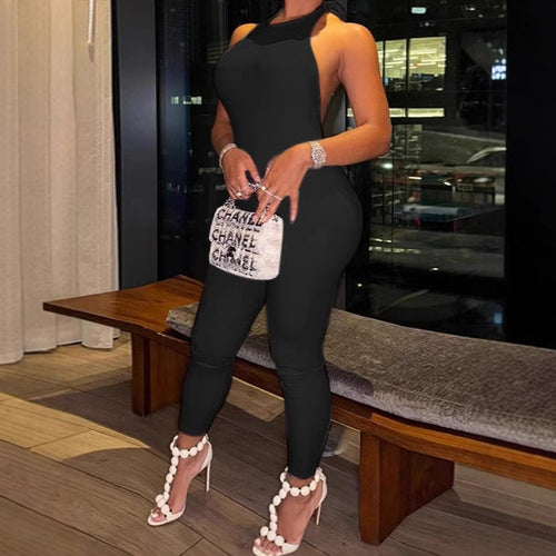 Damen Eleganter Einteiler mit tiefem Rückenausschnitt und asymmetrischem Design R&B