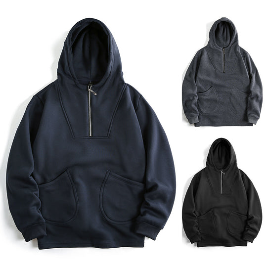 Herren Kapuzenpullover mit innovativem Reißverschluss und komfortabler Passform R&B
