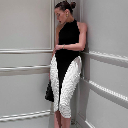Damen Elegantes Abendkleid mit tiefem Rückenausschnitt und innovativem Drapierungsdesign R&B