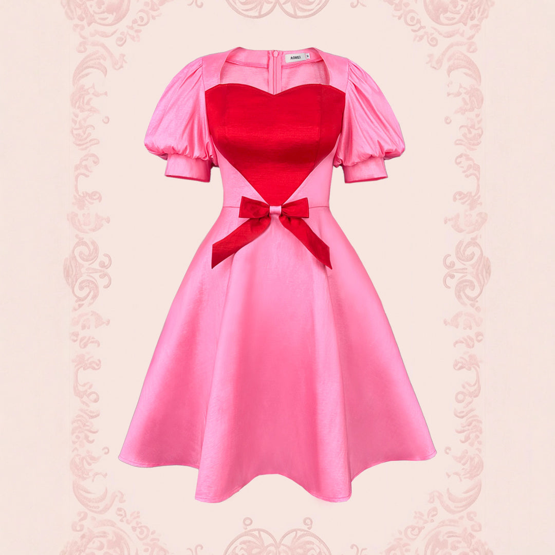 Damen festliches Kleid mit herzförmigem Oberteil und taillierter Silhouette R&B