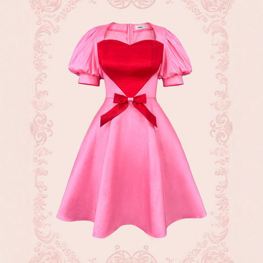 Damen festliches Kleid mit herzförmigem Oberteil und taillierter Silhouette R&B