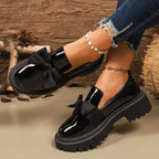 Damen Loafers mit elegantem Schleifen-Design und rutschfester Sohle