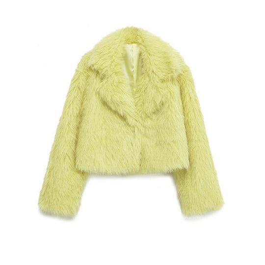 Damen modischer Fellblazer R&B