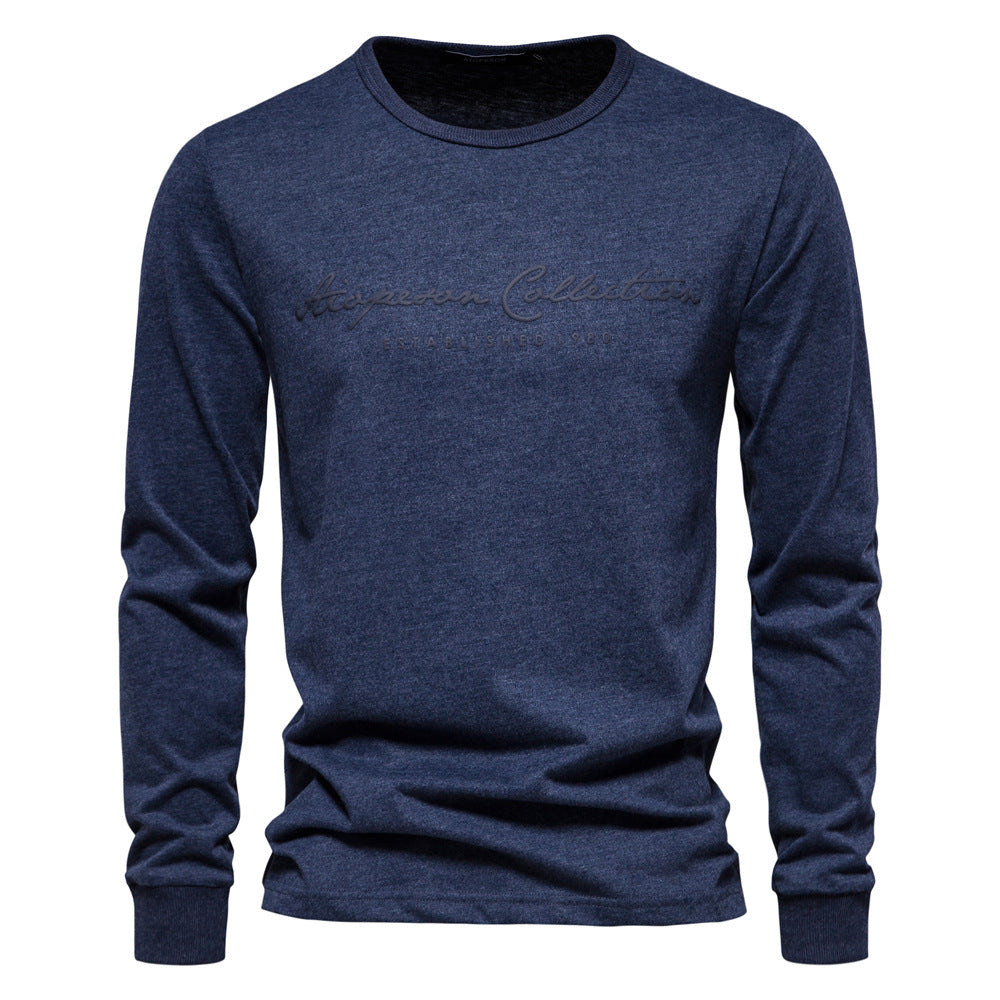Herren Langarmshirt mit zeitgemäßer Schriftzug