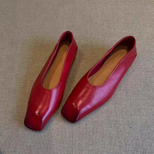 Damen Ballerinas mit elegantem, abgerundetem Design und hochwertiger Lederverarbeitung Heidi Mode