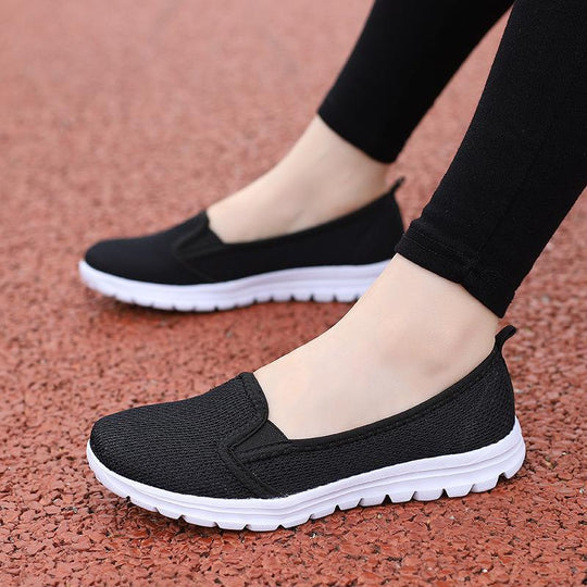 Damen Slip-On Freizeitschuhe mit atmungsaktiver Netzoberfläche R&B