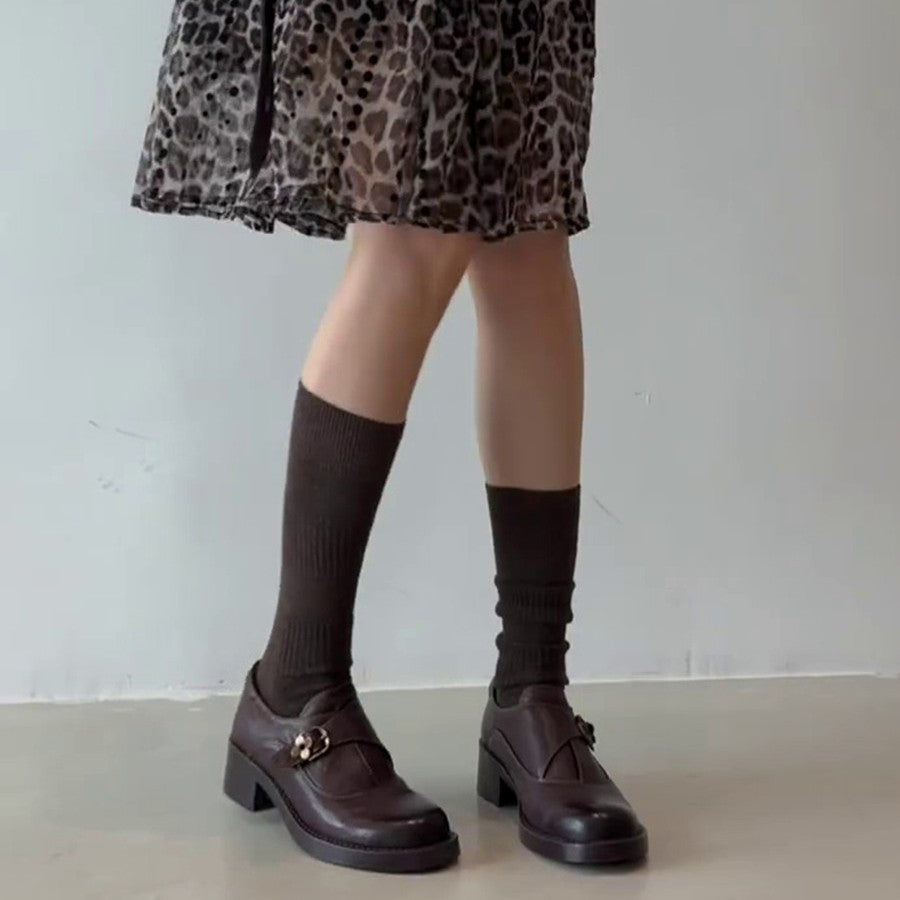 Damen komfortable und elegante Riemchen-Ballerinas mit dekorativer Schnalle R&B