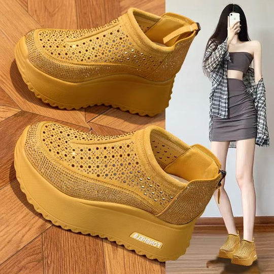 Damen Komfortable Plateau-Sneaker mit atmungsaktivem Obermaterial und modischem Design R&B