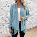 Damen angesagte Strickjacke mit strukturiertem Design und offenem Schnitt R&B
