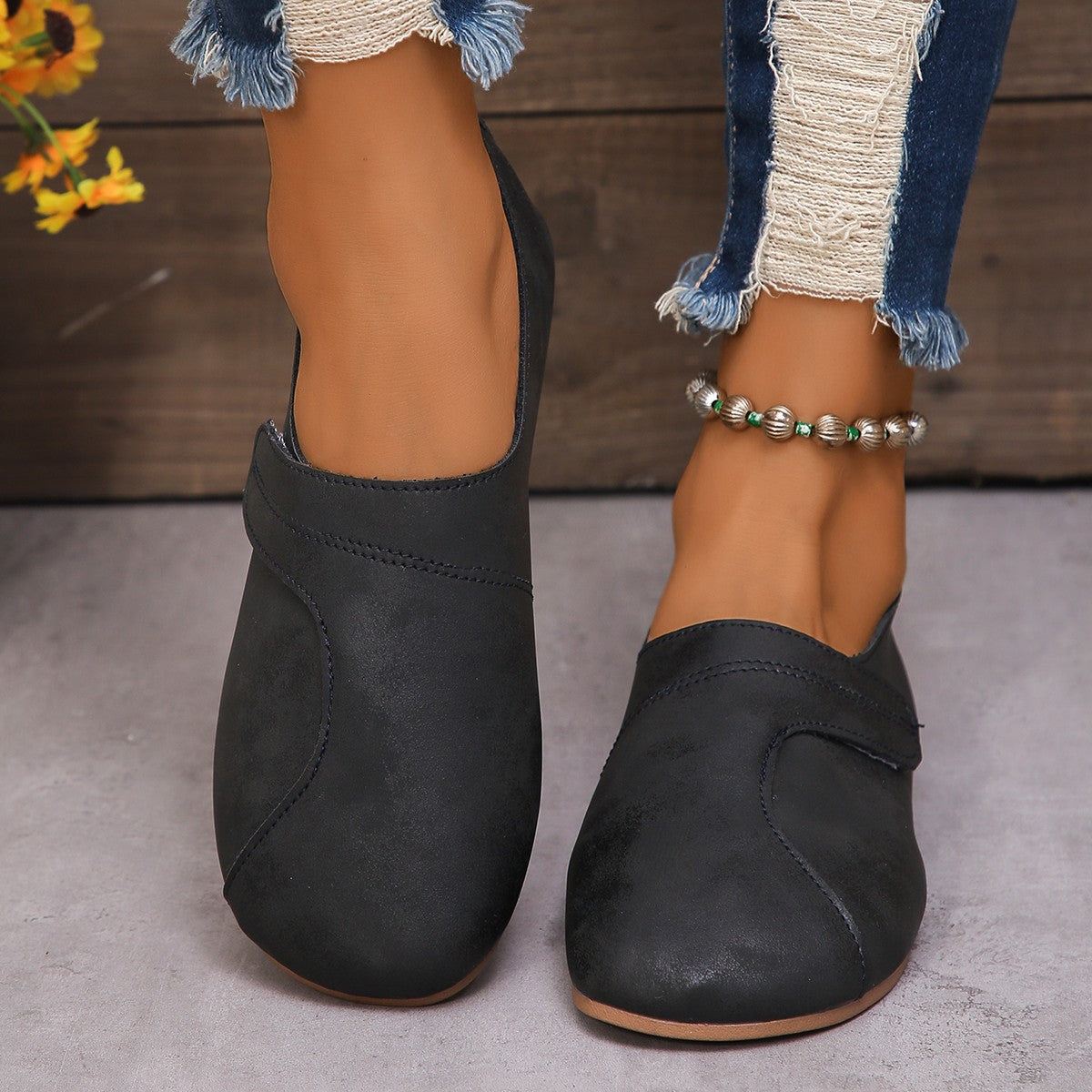 Damen Modische Slipper mit bequemem Fußbett und atmungsaktiver Obermaterialstruktur R&B