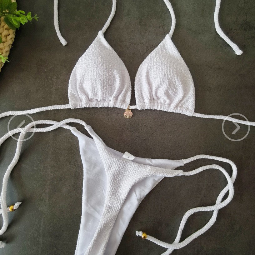 Damen Triangel-Bikini-Set mit raffinierten Schnürdetails R&B