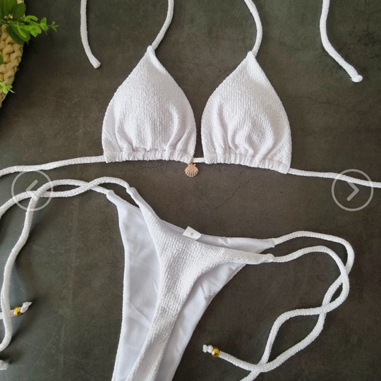 Damen Triangel-Bikini-Set mit raffinierten Schnürdetails R&B