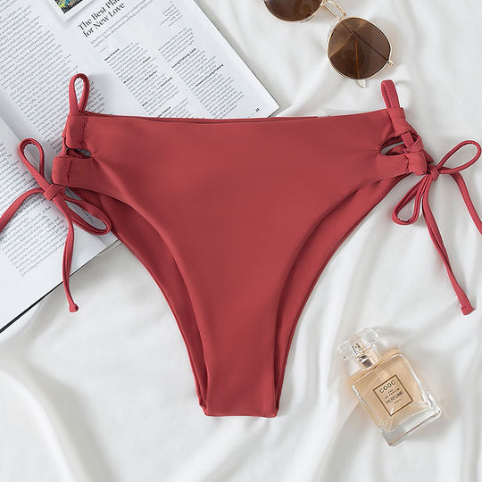 Damen Zweiteiler Bikini Set mit modischen Schnürdetails R&B