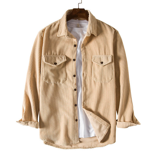 Herren Karierte Overshirt aus hochwertigem Baumwollmischung mit Brusttaschen R&B