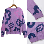 Damen Sweatshirt mit floralem Muster und komfortablem Schnitt R&B
