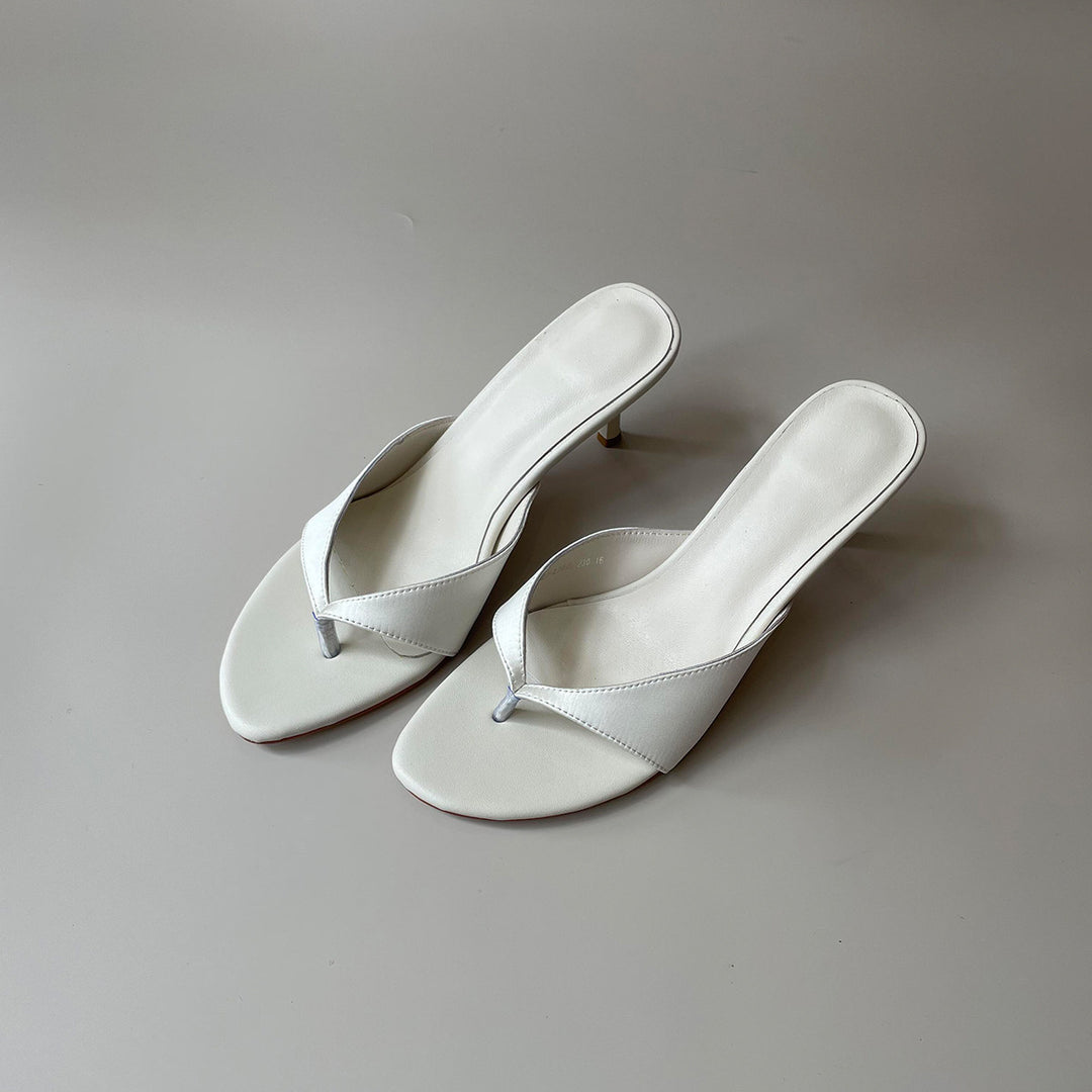 Damen elegante Slingback-Pantoletten mit geschwungenem Riemendesign R&B