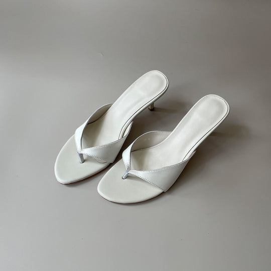 Damen elegante Slingback-Pantoletten mit geschwungenem Riemendesign R&B
