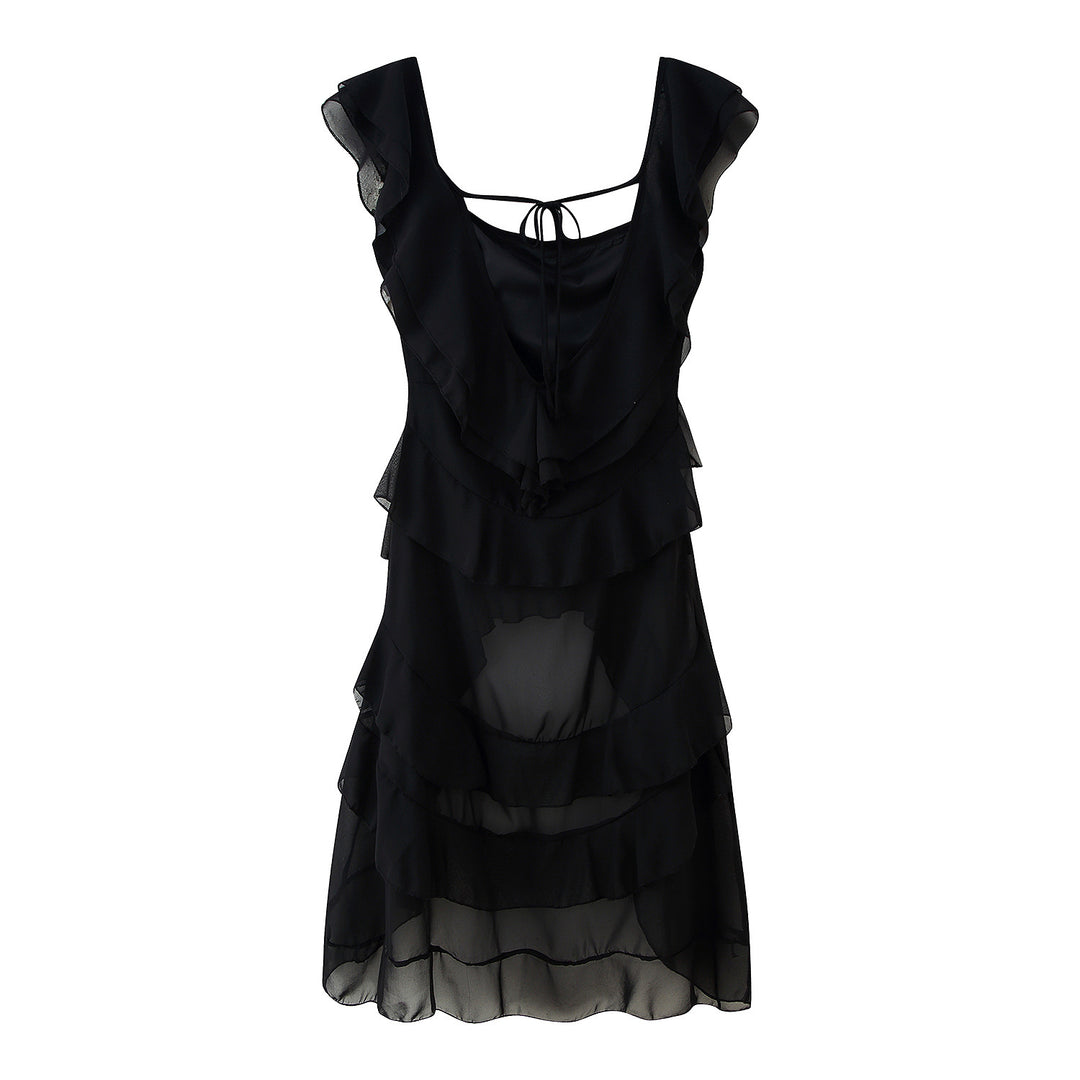 Damen Voluminöses Rüschensommerkleid R&B