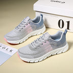 Damen Sportliche Sneakers mit atmungsaktiver Mesh-Oberfläche und stoßdämpfender Sohle R&B